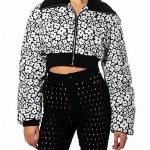 Daisy crop puffer jacket